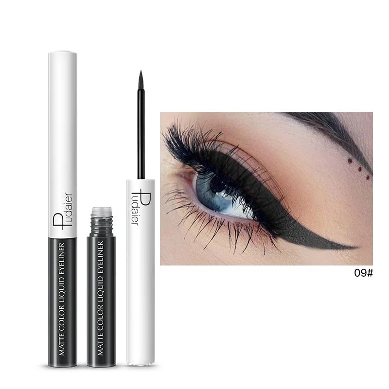 Pudaier Matte Liquid Eyeliner Waterproof Long-lasting Pigment Green Red Color Sexy Eye Liner Party Beauty Cosmetic 15 Colors