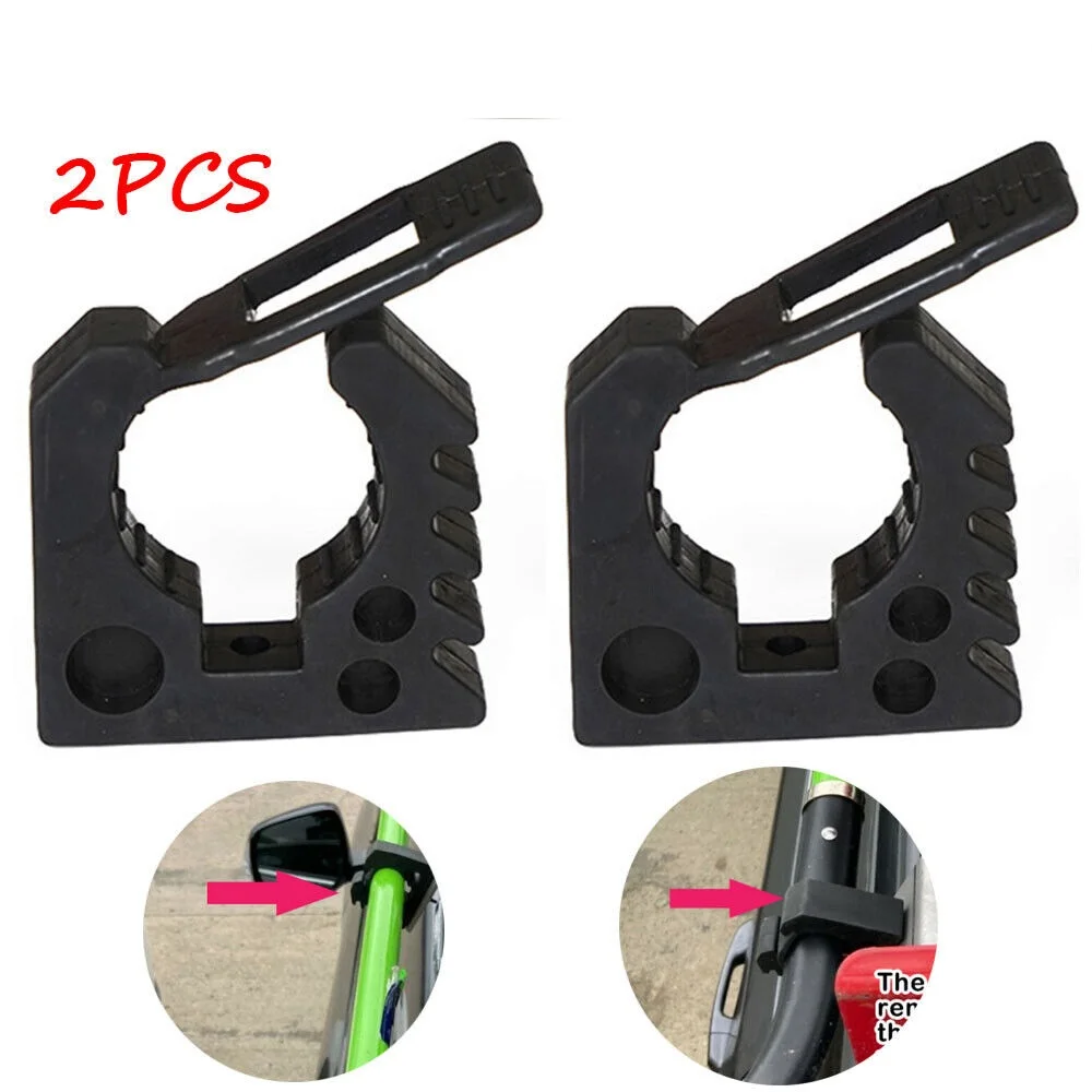 QuickFist Rubber Clamps 25-45mm – Shovel Axe Holder – 1 Pair Quick Fixing Clip for Off-road Vehicle Luggage Rack Rubber