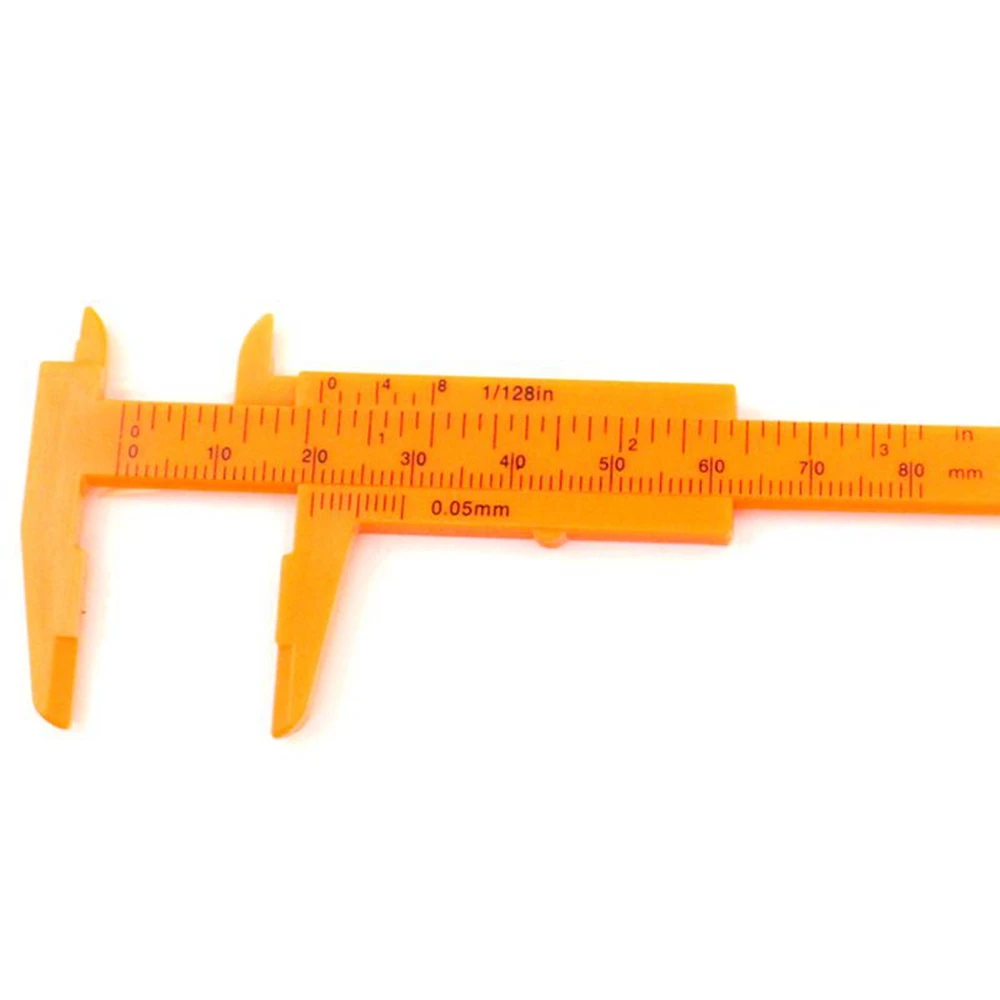 2Pcs Mini Plastic Vernier Caliper Gauge Micrometer 80MM Mini Ruler Accurate Measurement Tools Standard Vernier Caliper
