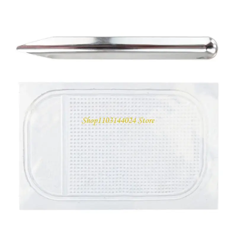 

N5KE 2Pcs Keep Your Workspaces Tidy with This Bead Scoops and Anti-Skid Mat Slip-Resistant Mat Bead Scoops Silicone Pad Decor