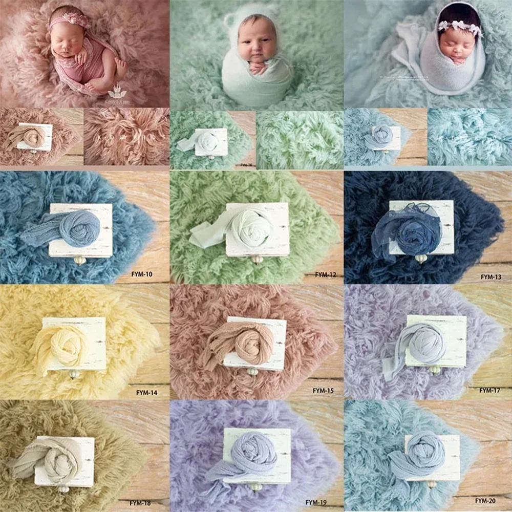 

Photography for Newborn Props Accessories Pure Wool Mats Background 100% Greek Wool Blanket Studio Photo Plush Blanket 90x150cm