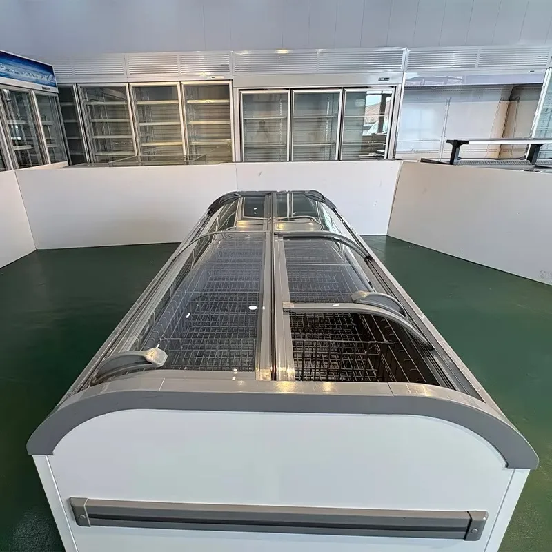 Island Freezer Supermarket Refrigeration With R290 Refrigerant, Flexible Combination, Flexible Layout For Convenience Store