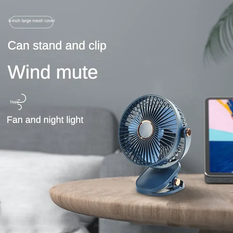 

Portable Clip on Fan Battery Operated Small Powerful USB Desk 5 Speed Quiet Table Fan 360° Rotate Personal Cooling Fan