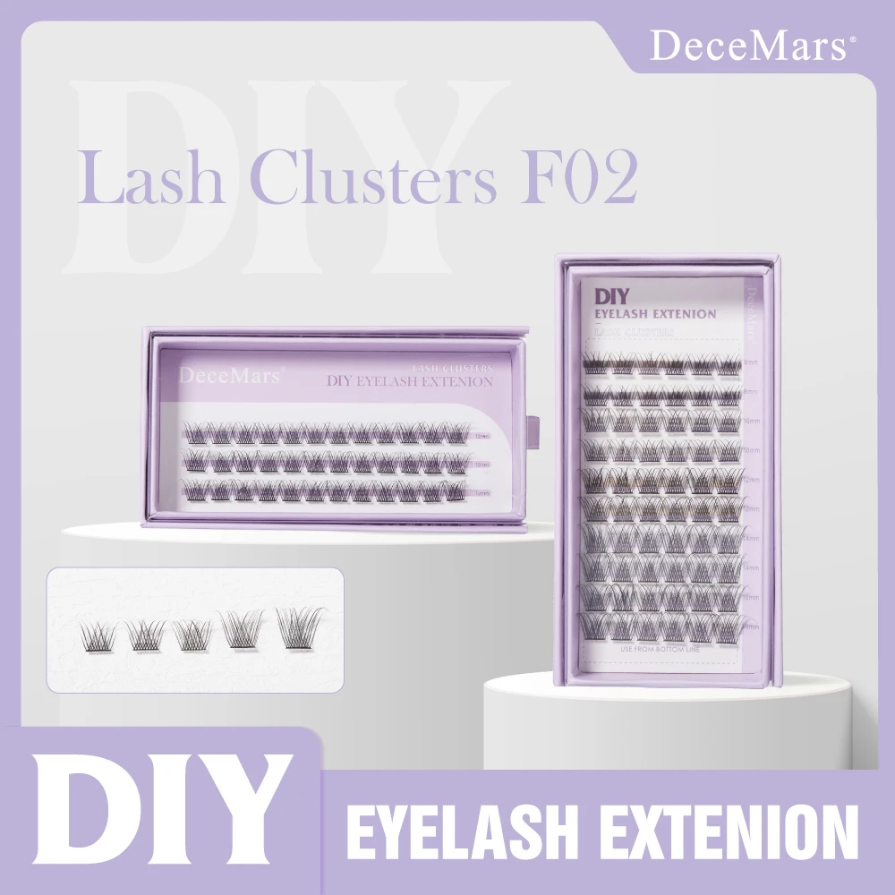 Decemars clusters extensions 8-16mix einzelne wimpern cluster diy wimpern verlängerungen zu hause (f02)