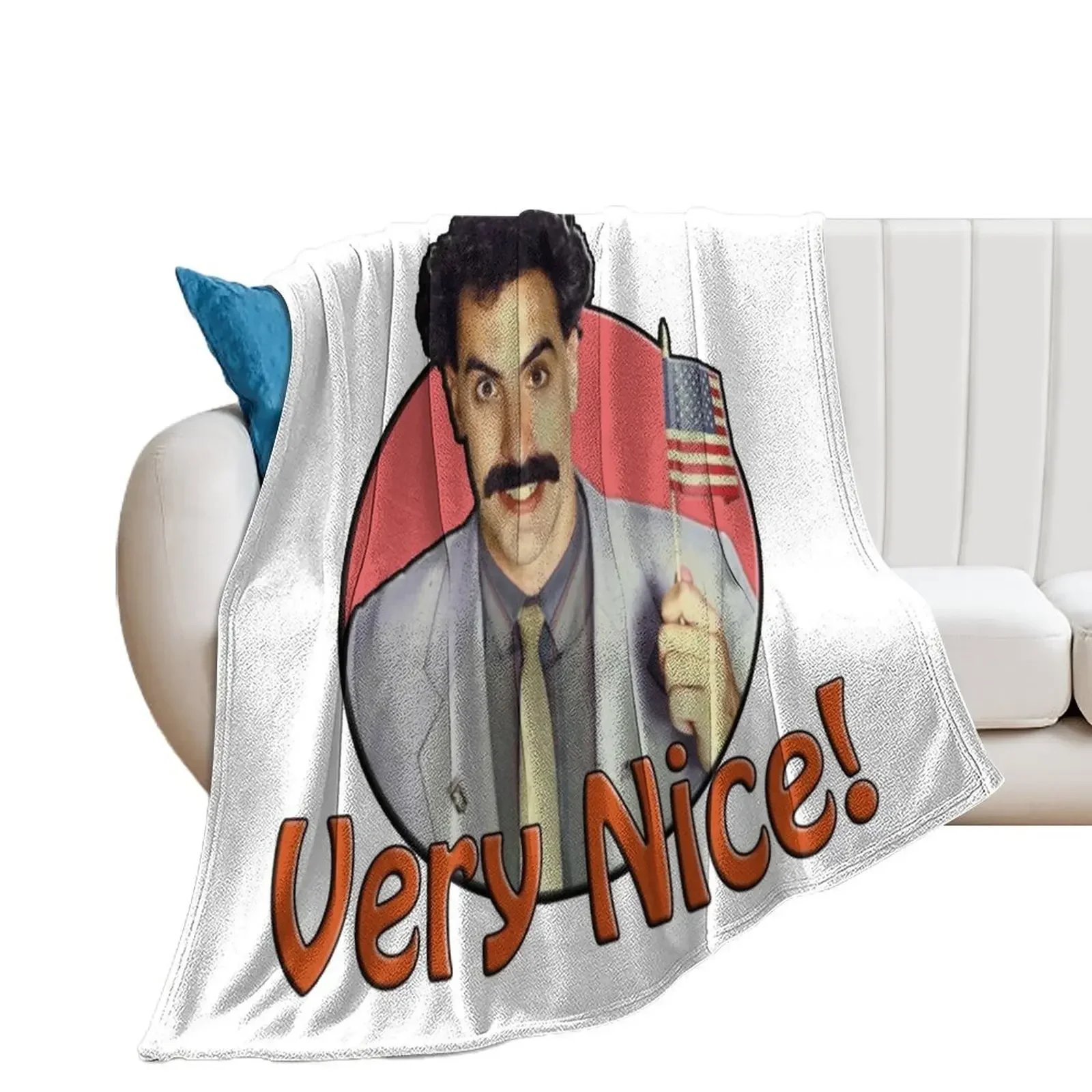 Borat, Very Nice! Throw Blanket Tourist Summer Blankets