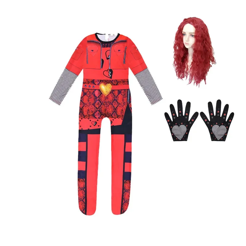 zz04zz12 التفريغ الاطفال زي الأميرة تمويه بذلة الأحمر كلوي تأثيري ارتداءها هالوين كرنفال وتتسابق للفتيات + W