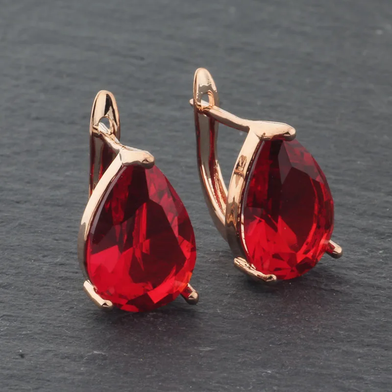 New Trendy  Drop Earrings For Women Fashion Jewelry 2022 Simple Design 585 Rose Gold Color Luxury Modern Women\'s Earrings