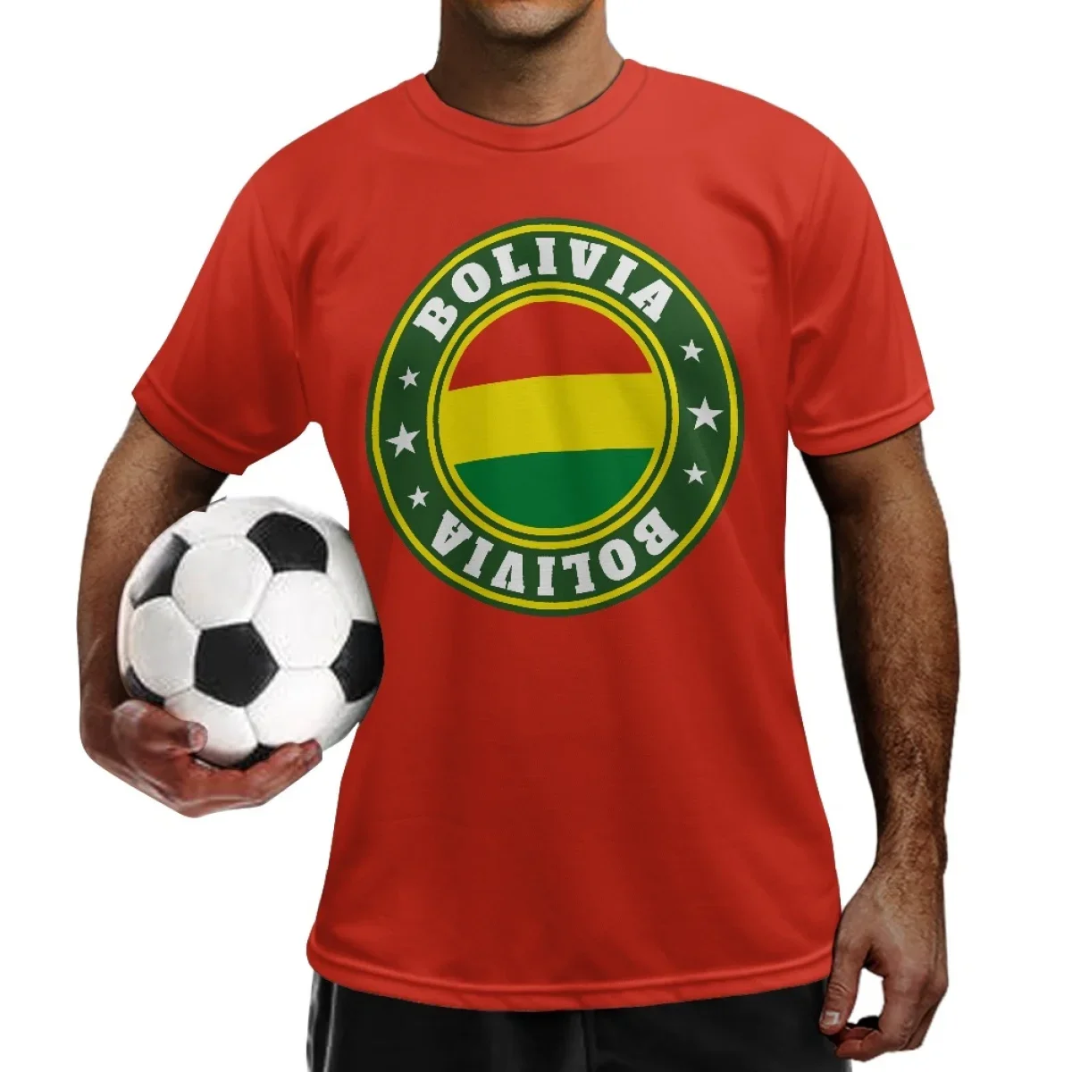 Mens Jamaica Football T Shirt Summer Casual Short Sleeve Sports Jersey Tee Patriotic National Flag Graphics Top Breathable Fans