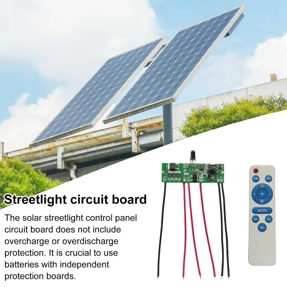 Controller Board Solar Street Light Circuit Board Universal Remote Control Solar Street Light Controller Module for Easy