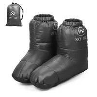 Zapatillas de plumón de pato cálidas para hombre y mujer, botas para el hogar, zapatos de Camping al aire libre, calzado de invierno