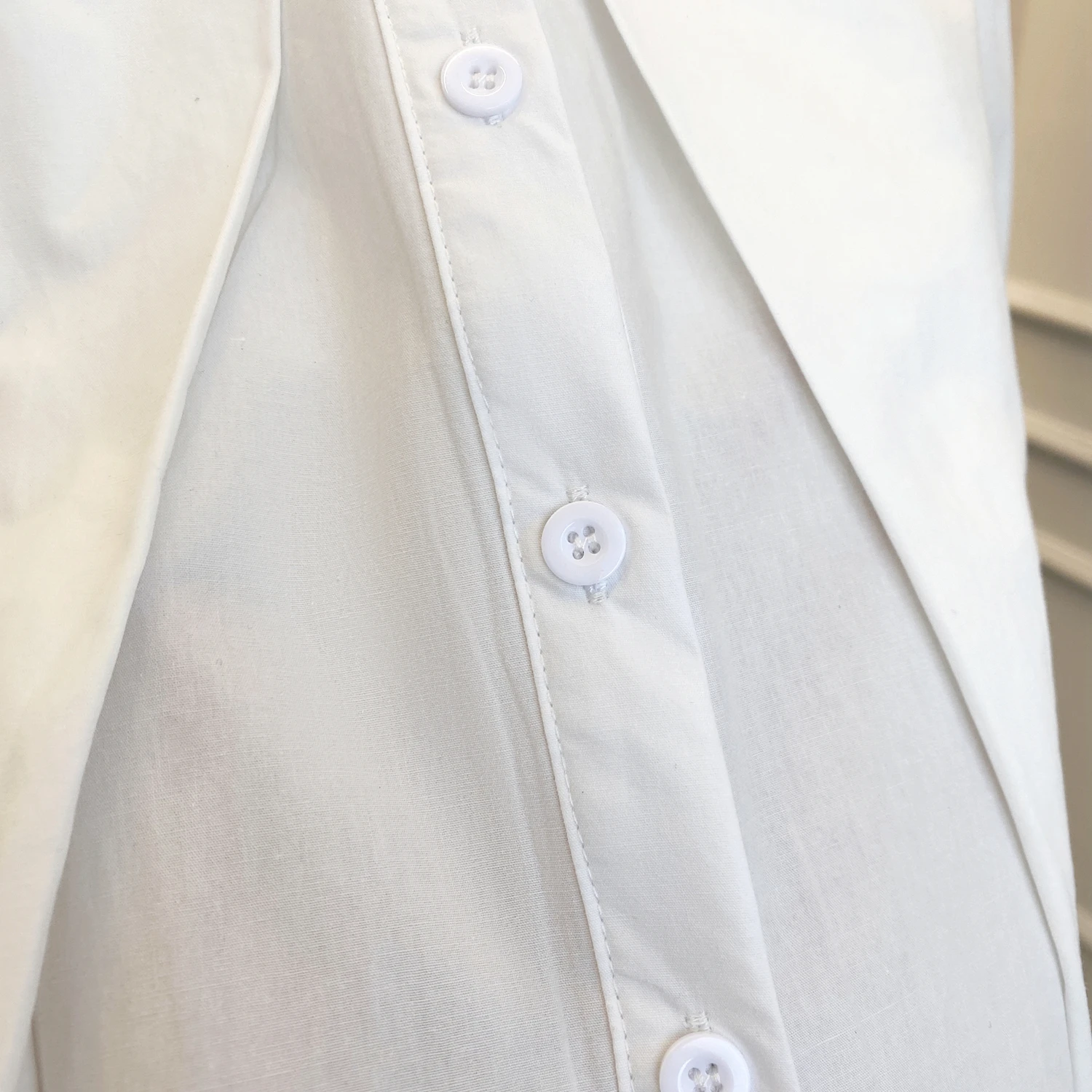 Camisa feminina azul solta de manga comprida moda chique recortado popeline camisa botões lapela gola camisas senhoras casuais topos