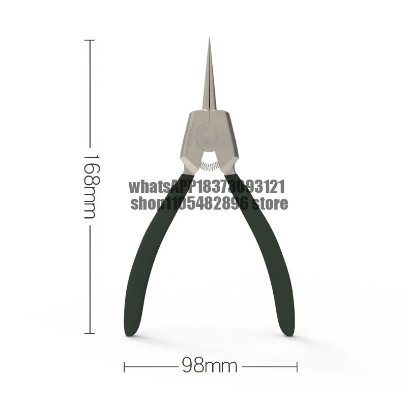 Pointed nose pliers Spring design Easy expansion Rubber band repair tool Pointed tip clip
