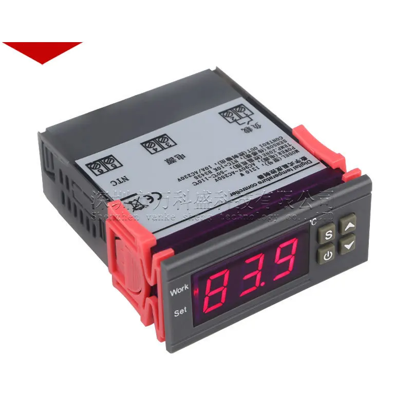 

10pcs Mh-1210w / Ultra Wide Voltage Microcomputer Intelligent Digital Display Temperature Controller Working Voltage : Ac90v ~