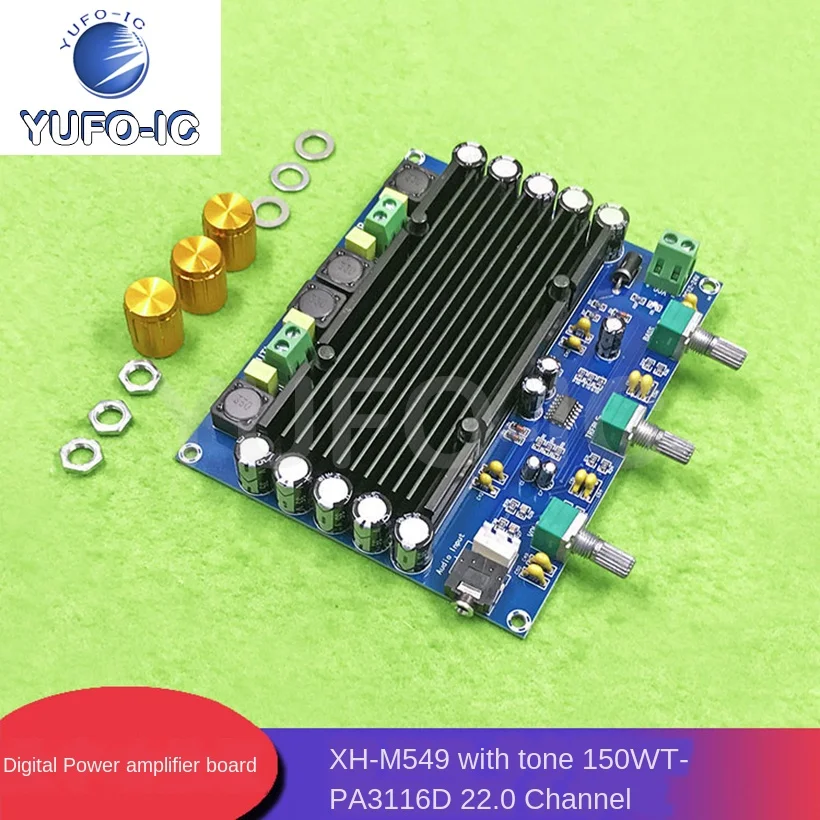 

Free Ship 1pcs XH-M549 Digital Power Amplifier Board Dai Yin Call 150W TPA3116D2 Digital Audio Amplifier Board 2.0-Channel x-0.2