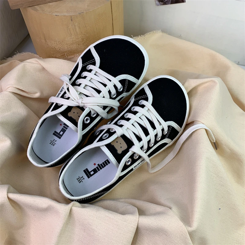 Women Sneakers Summer Casual Platform Canvas Shoes Lace-Up Flats Ladies Footwear Female Sport Shoes Zapatillas Mujer Flat Tennis