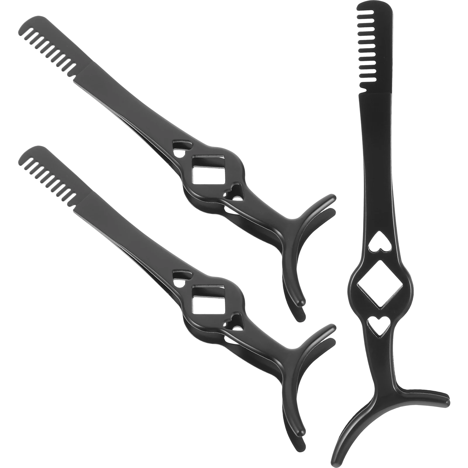 3 pezzi pinzette clip piegaciglia pettine con strumento sopracciglia applicatore in acciaio inossidabile nero uomo