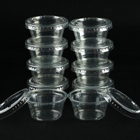 Plastic Sauce Jars With Lids Plastic Clear Food Small Sauce Container Box With Lids Kitchen Organizer Disposable Sauce Pot
