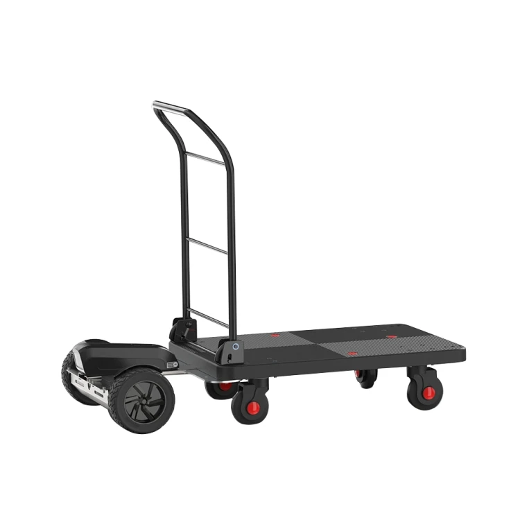 Electric Trolley Flatbed Logistics Picking Truck Turnover Folding Trolley Self-balancing Scooter Hand Cart