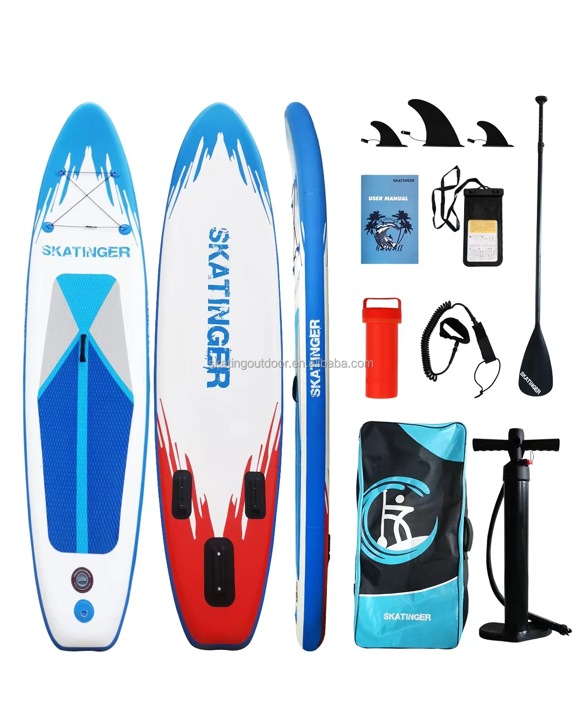 Skatinger Paddle Board aufblasbares Stand-Up Paddle Board Kit Hochwertiges aufblasbares Paddle Board