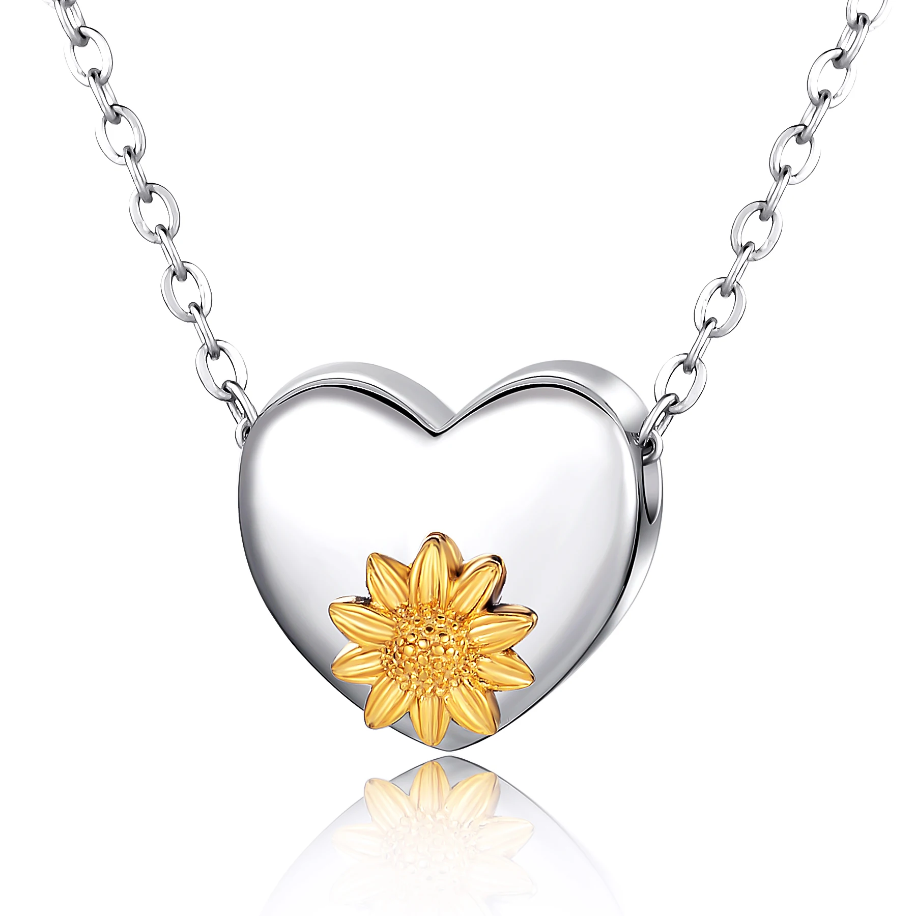 Stainless Steel Cremation Jewelry for Ashes Memorial Jewelry Daisy Sunflower Pendant Keepsake Urn Necklace Waterproof