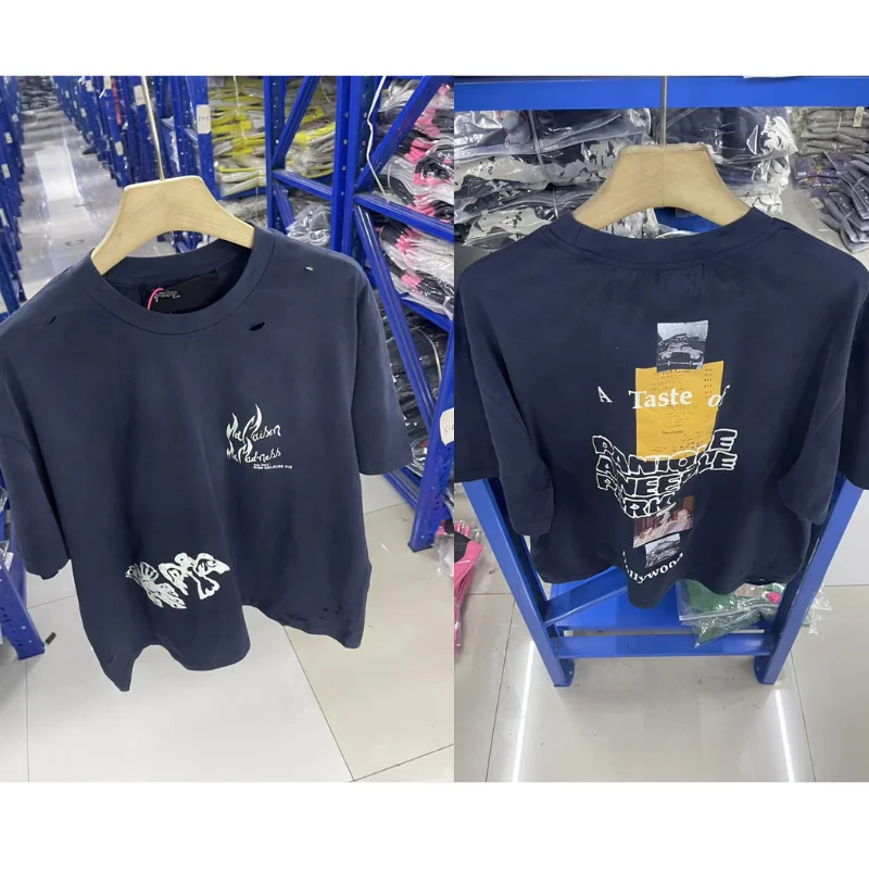 

FW26 Футболки Paly Hollywood с рисунком персонажей, винтажные мужские и женские футболки с потертостями