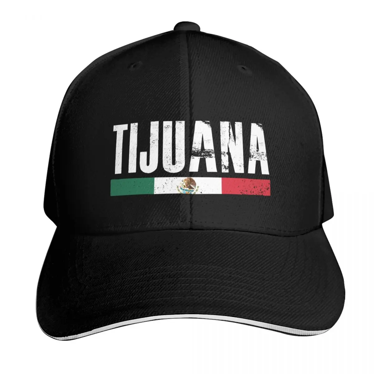 Tijuana Mexico Mexican Flag City State Baseball Cap Breathable Mesh Back Adjustable Buckle Closure Moisture Wicking Quick Dry