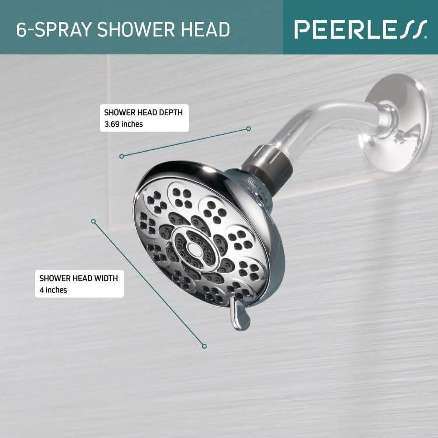 6-Setting Shower Head in Chrome Shower heads come in a variety of styles and are innovative and durable