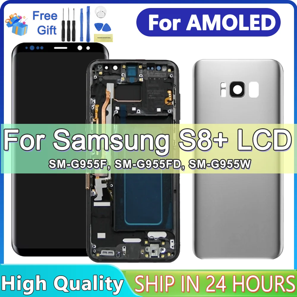 

AMOLED For Samsung S8 Plus LCD Display Digital Touch Screen Digitizer Replacement For Samsung S8+ G955 G955F G955FD Screen