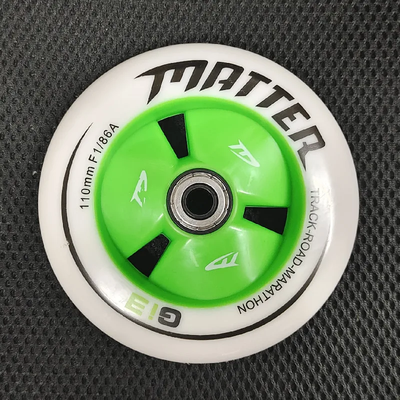 Rodas de Patins de Velocidade F1 Inline 90mm 100mm 110mm para Patins de Corrida MPC MATTER G13 Gi3, Rodas de PU 86A de Alta Elasticidade com Rolamento, 6/8 peças