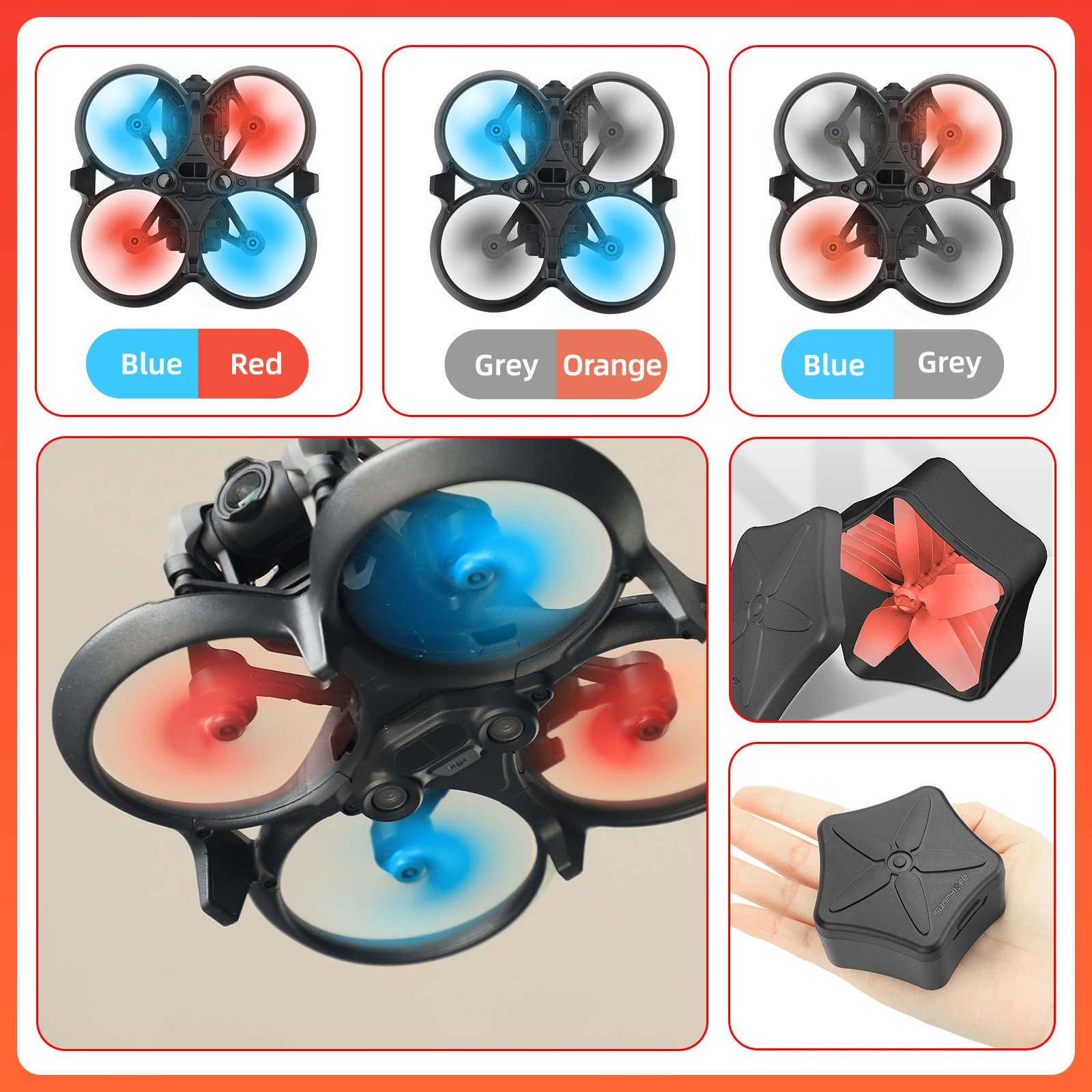 Cho DJI Avata Đựng Bảo Vệ Ốp Lưng Lưỡi Dao Chống Rơi Hộp Bảo Vệ Cho DJI Avata FPV 2925S Cánh Quạt Máy Bay Không Người Lái phụ Kiện