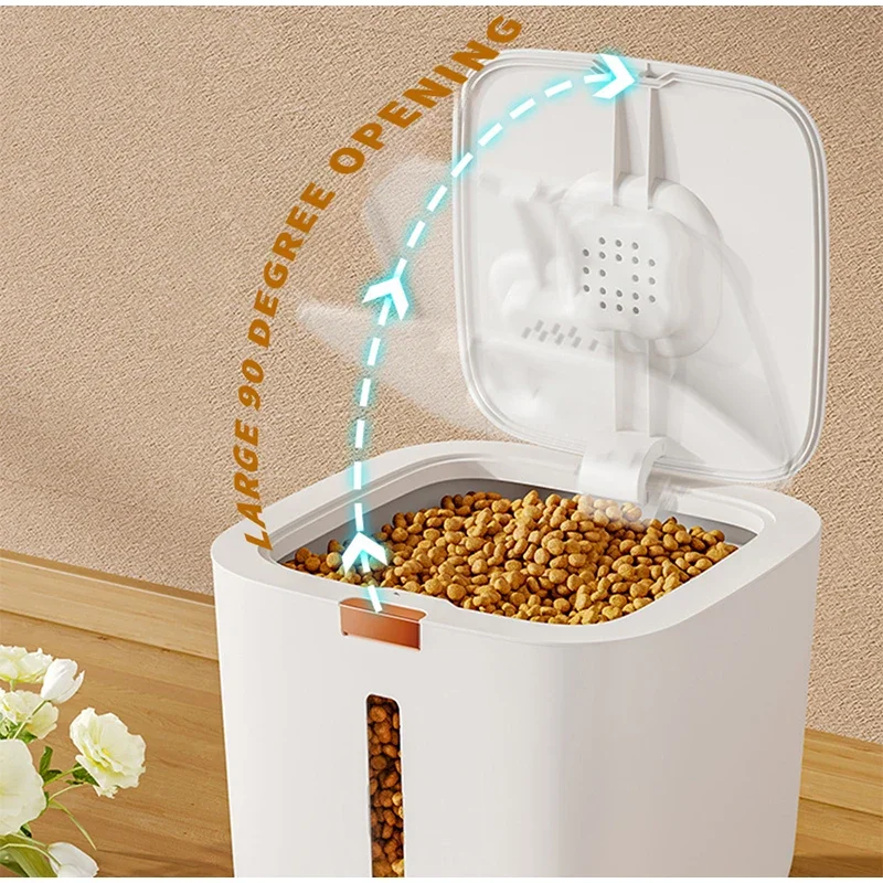 New Large Capacity Rice Storage Grain Plastic Sealed Dampproof For Kitchen Pet Food Container Organizer Box