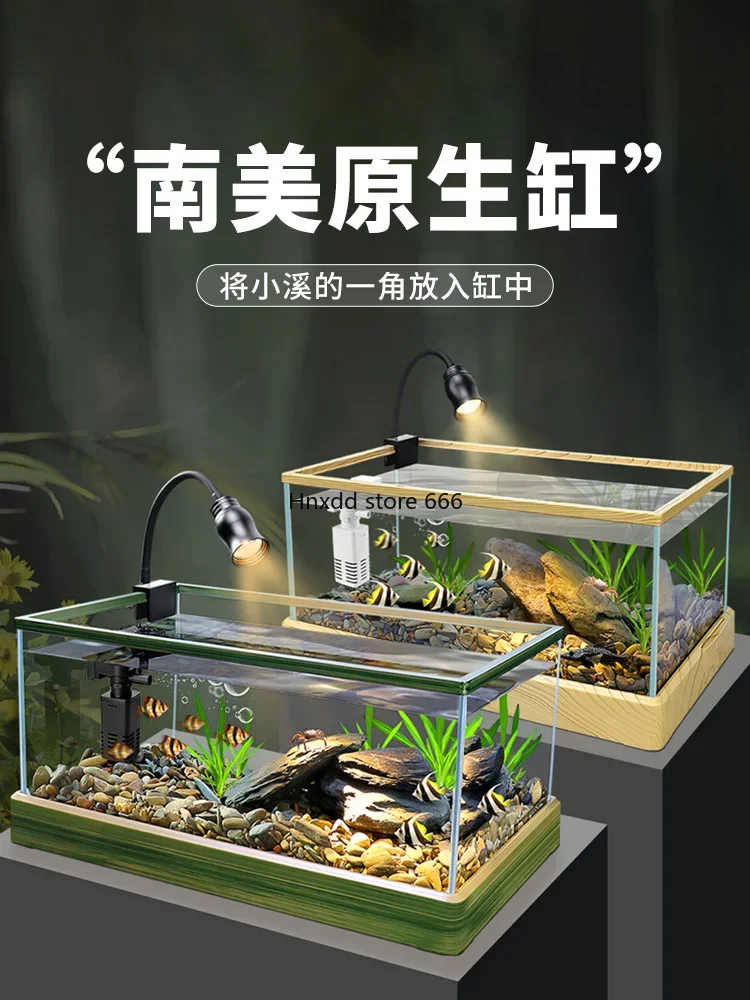 New ecological fish tank living room small stream landscaping original tank