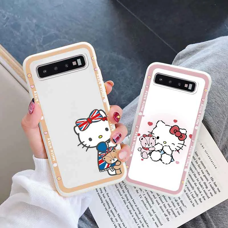 Милый мультяшный чехол для телефона Samsung S10 Plus S10E, чехол для девочек и мальчиков для samsung s10 plus s10e, силиконовый чехол Kuromi Melody Cinnamoroll