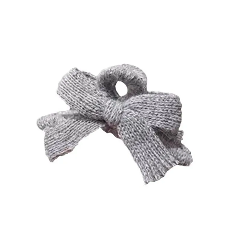 New Woolen Knitted Bow Hair Claw Clip High Quality Handmade Weave Plush Hair Crabs Shark Clips Autumn Winter Hair Accessories