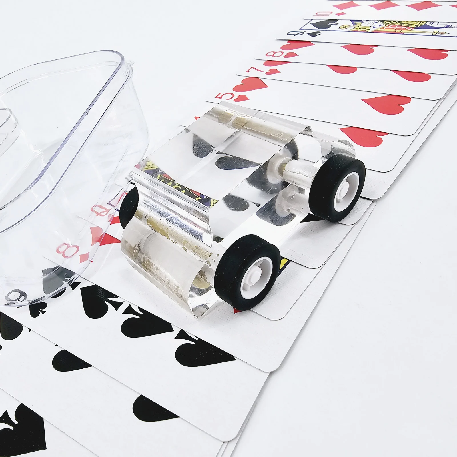 Crystal Car Buggy  Magic Trick Card Find The Card Magic Props  Card Close Up Magic Accessories Gimmick Comedy Funny