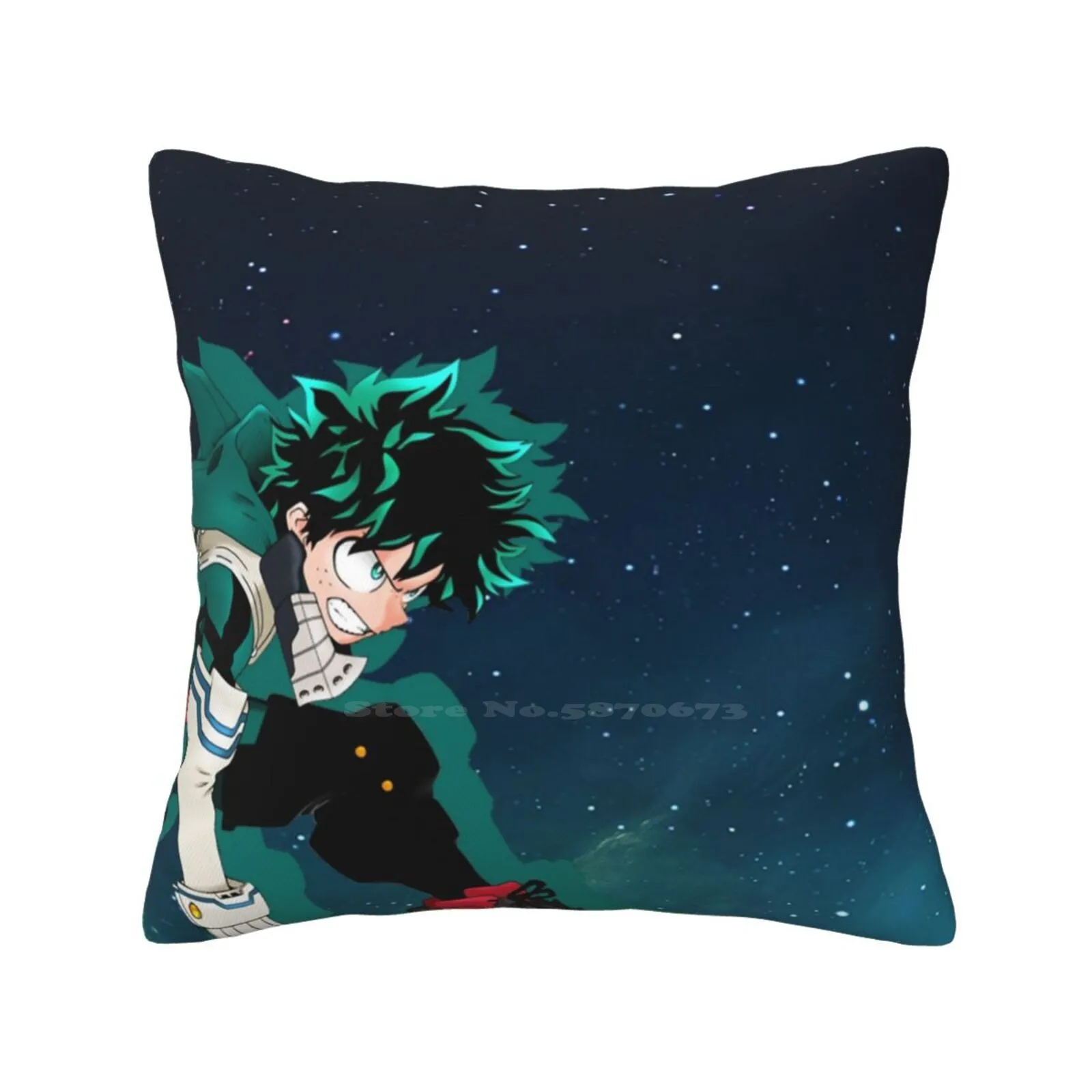 Deku Galaxy Home Sofa Car Cushion Cover Pillowcase Deku Mha My Hero Acadamia Izuku Anime Green All Might Bakugo Galaxy