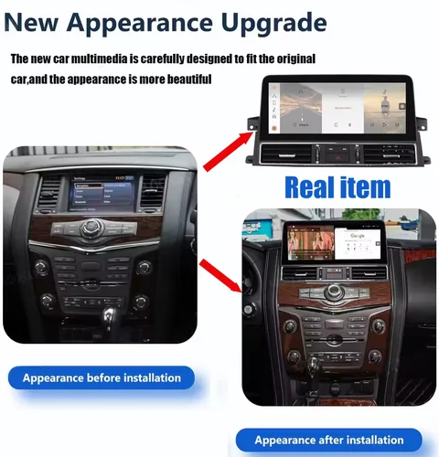 12.3インチ Android 13 カーラジオ 日産アルマダ パトロール Y62 インフィニティ QX56 QX80 2010-2020 タッチステレオスクリーン GPS ナビゲーション Carplay
