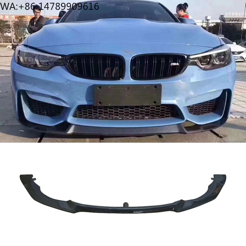 New CS-style Carbon Fiber Front Lip Bumper with Exhaust Diffuser for for F80 M3 F82 F83 M4 2015-2019