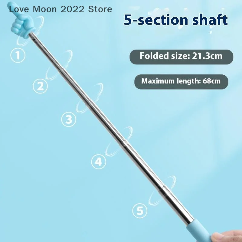 Durable Stainless Steel Teaching Pointer Telescopic Rod Finger Design Teaching Stick Classroom Finger Teachers
