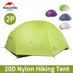 Naturehike Mongar 2 People Double Layer Tent / Ultralight Camping Tent Extend Awning Outdoor Hiking Waterproof 15D/20D Nylon