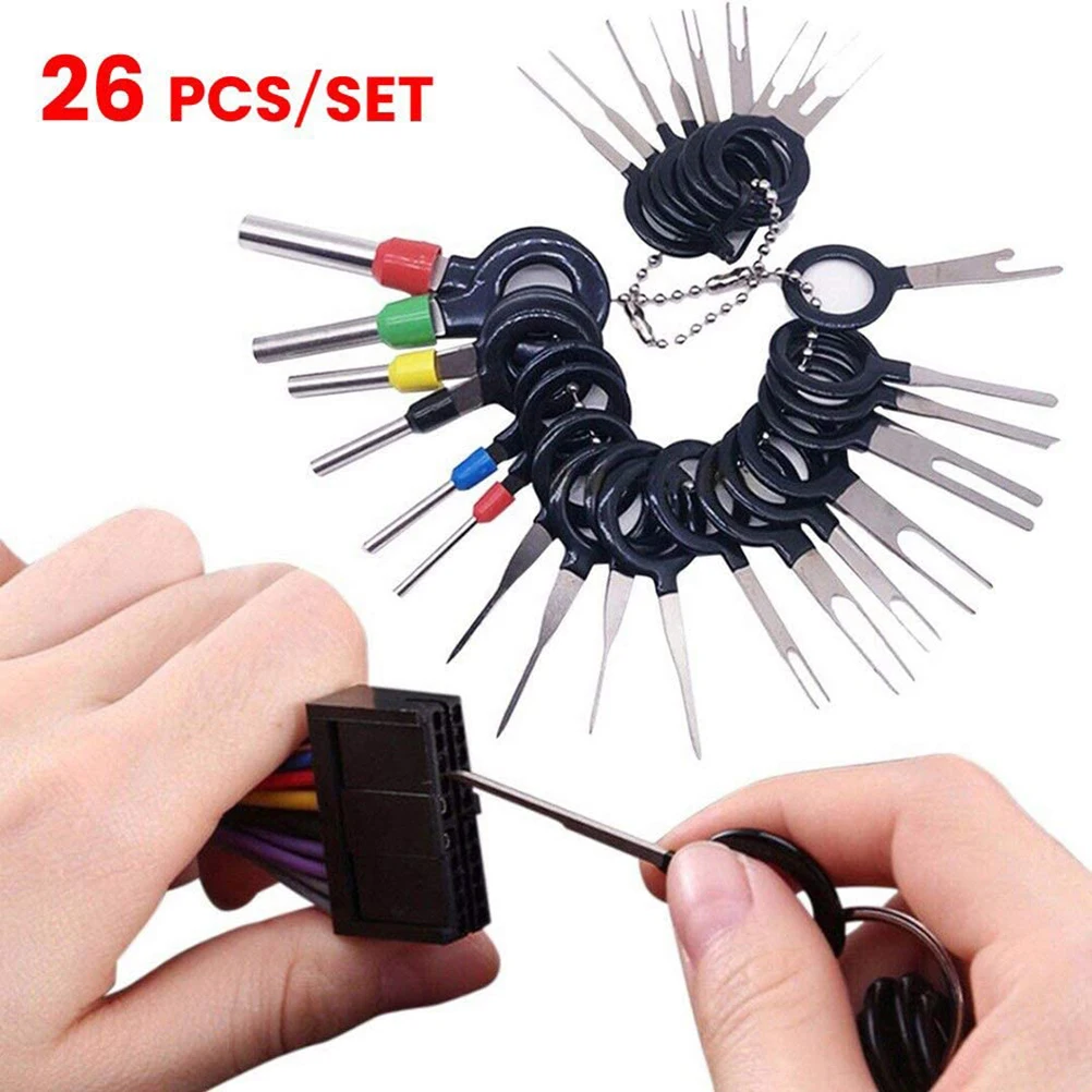 Car Terminal Ejector Kit Needle Retractor Auto Connector Removal Tool Big Double Single Pin Key Set For Vehicle Wiring Wholesale