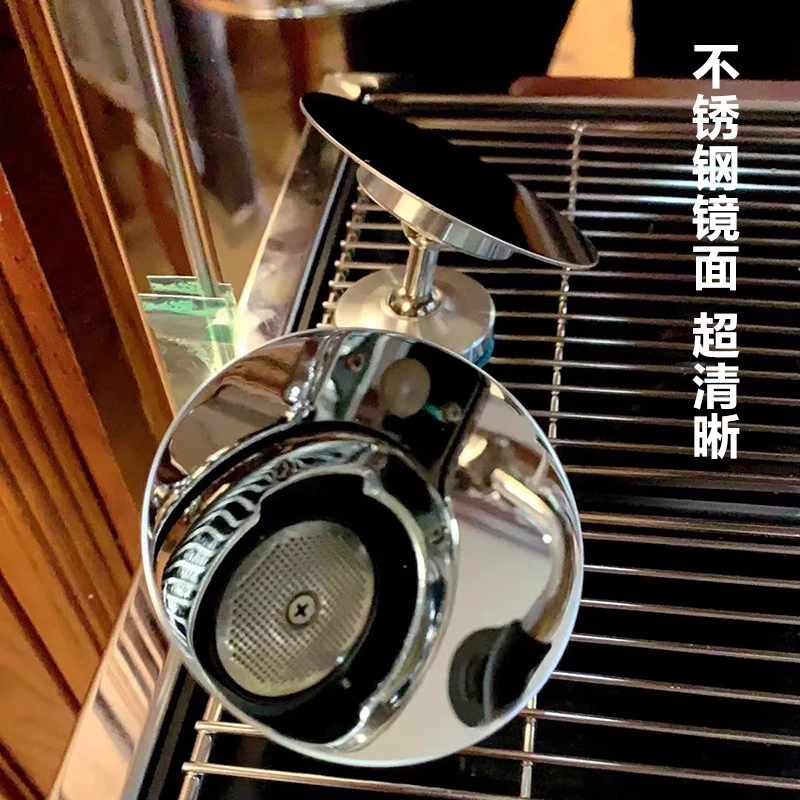 Para espejo de extracción de café, espejo reflectante de madera maciza, atracción magnética giratoria multidireccional