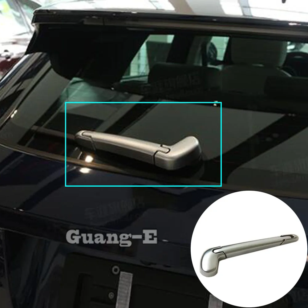 For Jaguar F-PACE FPace 2016 2017 2018 2019 2020 2021 ABS Chrome Car Rear Back Glass Wiper Wash Nozzle Frame Trim Tail Window