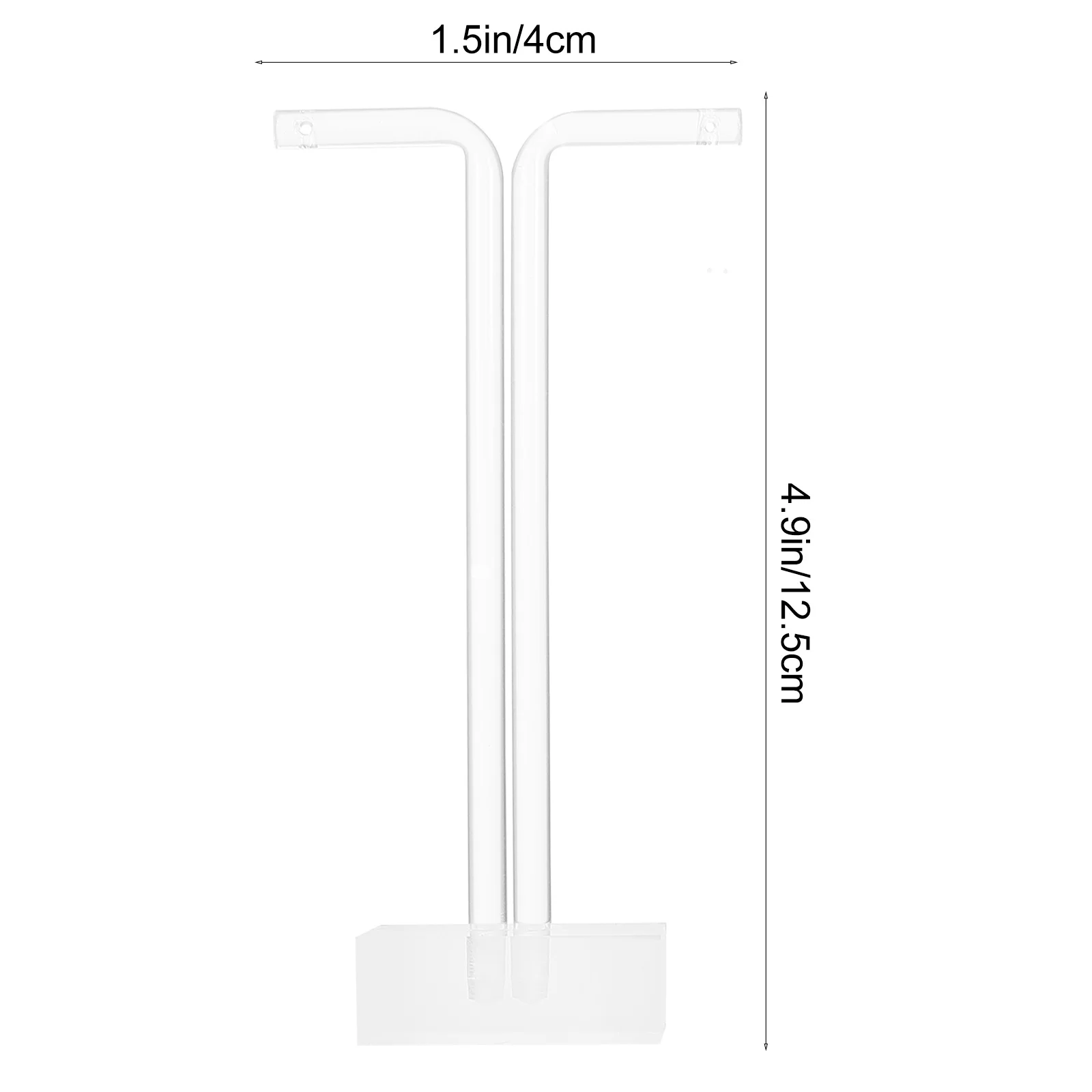 3Pcs Acrylic Jewelry Display Racks Earring Stands T-Shaped Supports Transparent Shelves Decorative Holders Boutiques