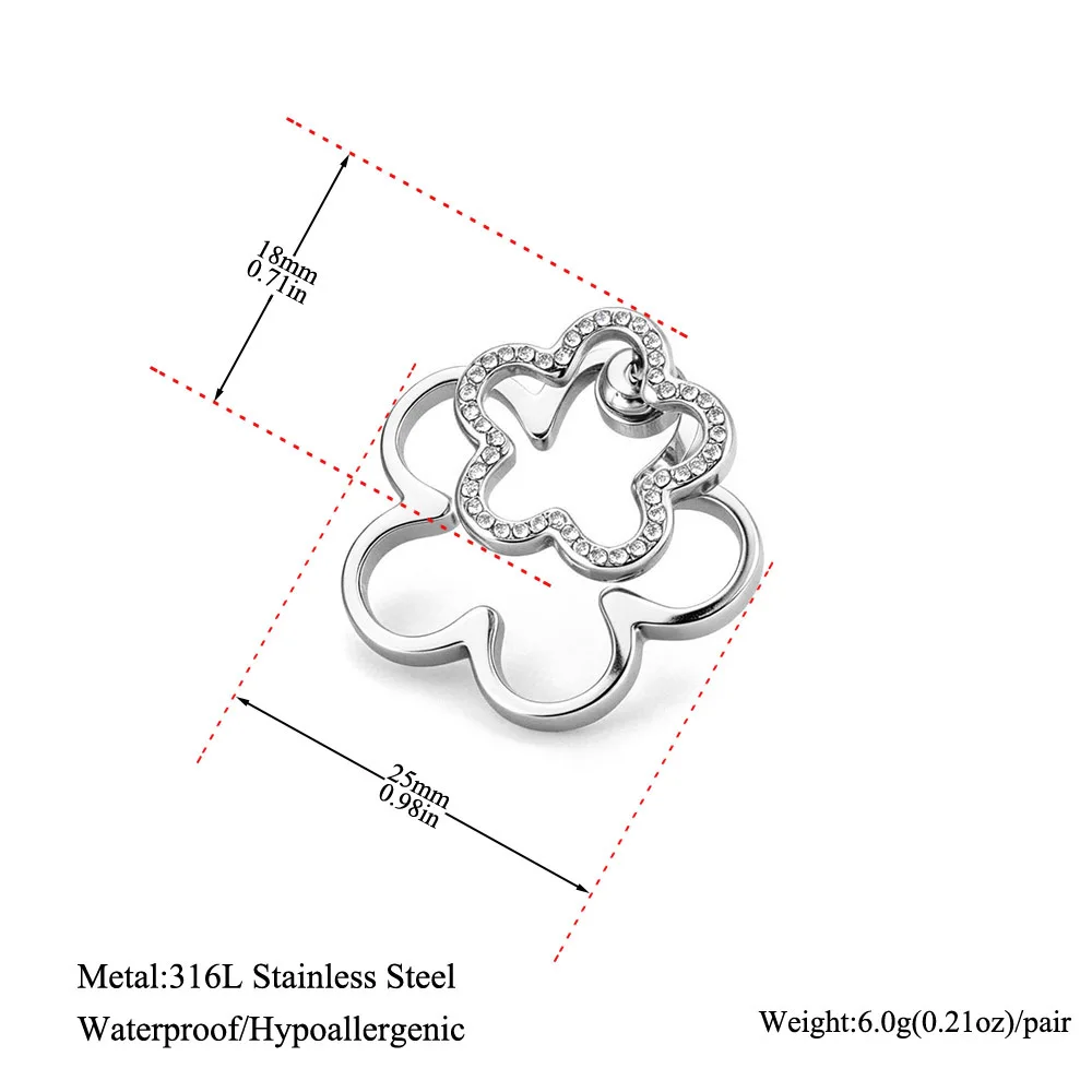 JeeMango Zarte Kreis-Ohrstecker mit vollem Zirkon für Damen, 18 Karat Gold, PVD-beschichteter Edelstahl, Ohrringe, Modeschmuck, E26104 – Detail 9