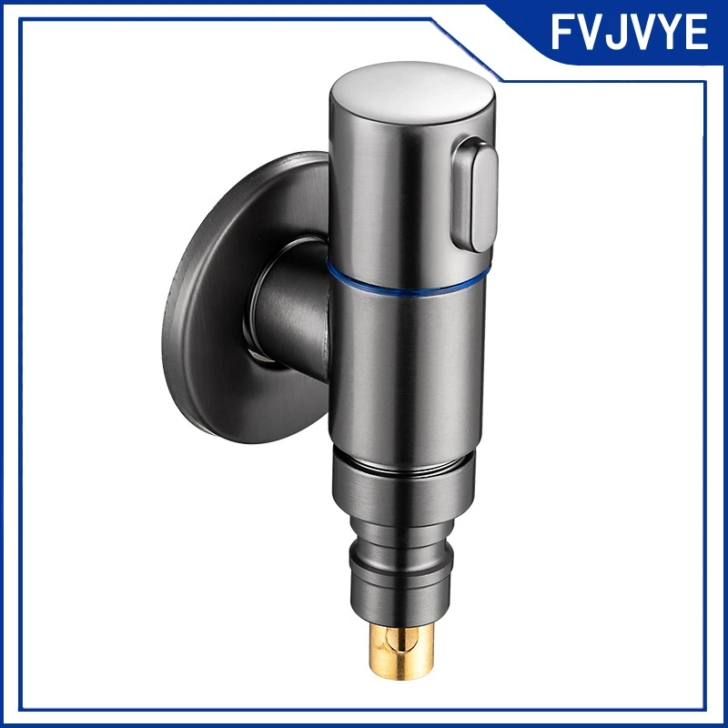 Stainless Steel Faucet Wall Mounted Hanging G1/2 Water Stop Quick Opening Angle Valve For Washing Machine Toilet Tap .A2