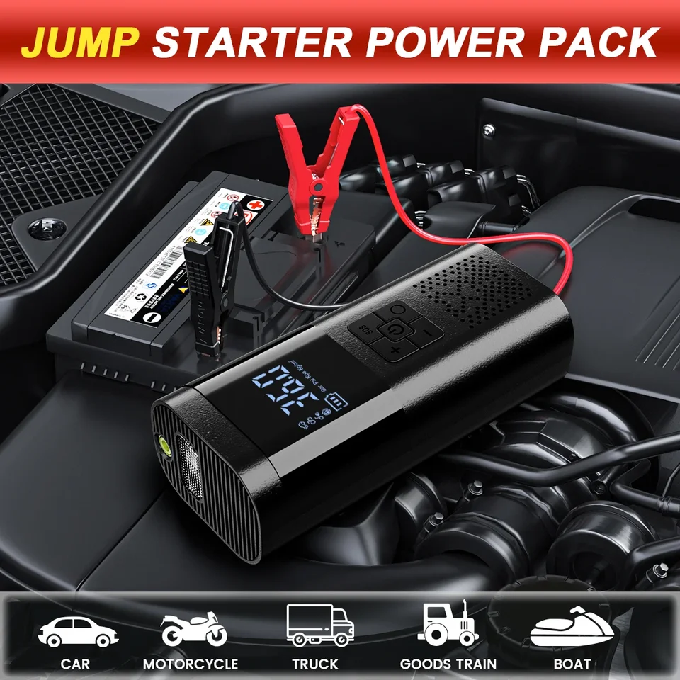 Wireless Car Jump Starter Portable Power Bank Car Booster Starting