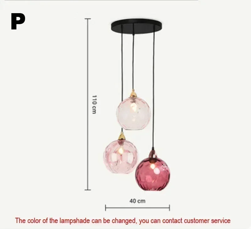 Moderne hanglamp met Scandinavisch gekleurd glas, kroonluchter voor woonkamer, eetkamer, slaapkamer, kamerdecoratie, huisdecoratie
