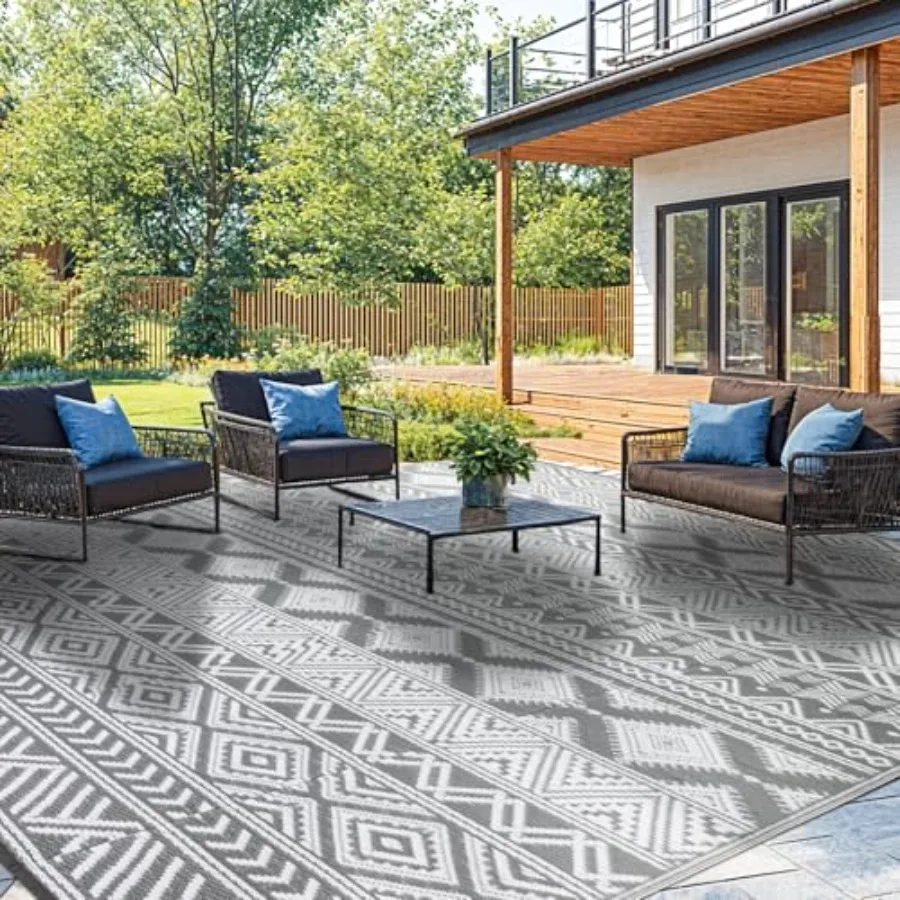 

Waterproof Outdoor Rug 8x10 ft, Reversible Plastic Straw Patio Camping Rug for Patio, Entry, Backyard, Deck, Bench, Picnic, Cam