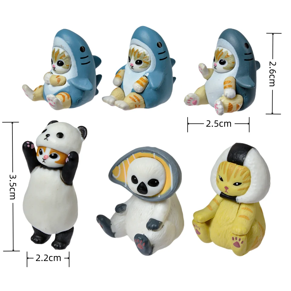 Mofusand Hai Katze Blind Box Obst Tier Niedliche Minifiguren Anime Ornamente Puppen Fans Kinderspielzeug Modell Weihnachten Geburtstagsgeschenke – Detail 29